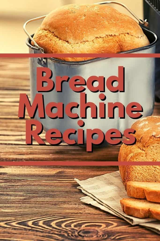 Little Red Acres-Bread machine recipes image with text overlay