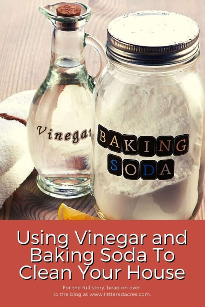 jars of vinegar and baking soda with text overlay