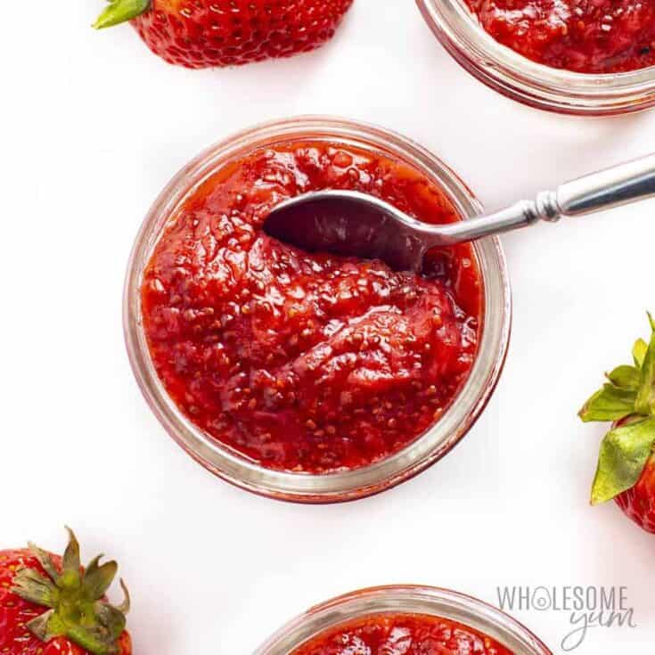 Image for Sugar Free Keto Strawberry Jam Recipe (Chia Jam)