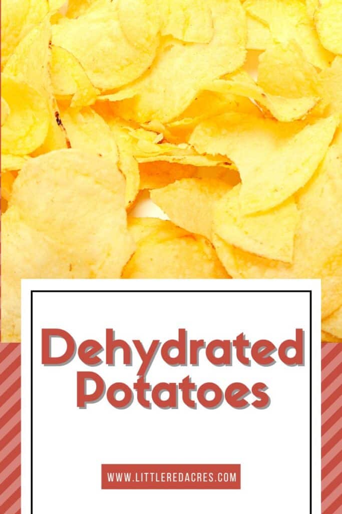 dehydrated potato slices with text overlay