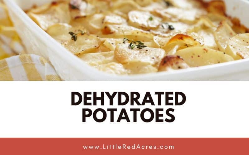 using dehydrated potato with text overlay