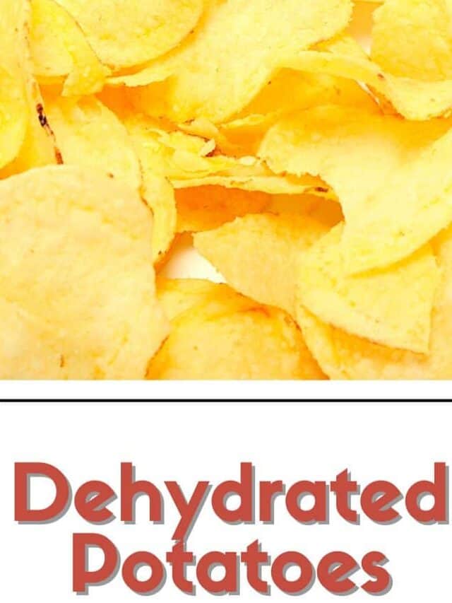 dehydrated potato slices with text overlay