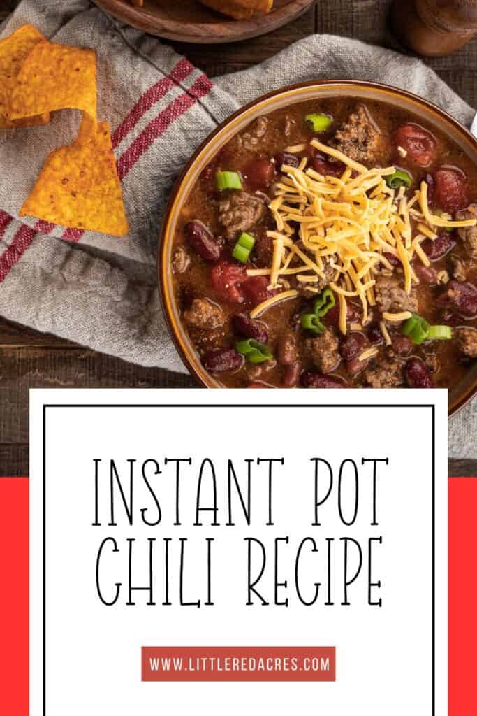 bowl of instant pot chili