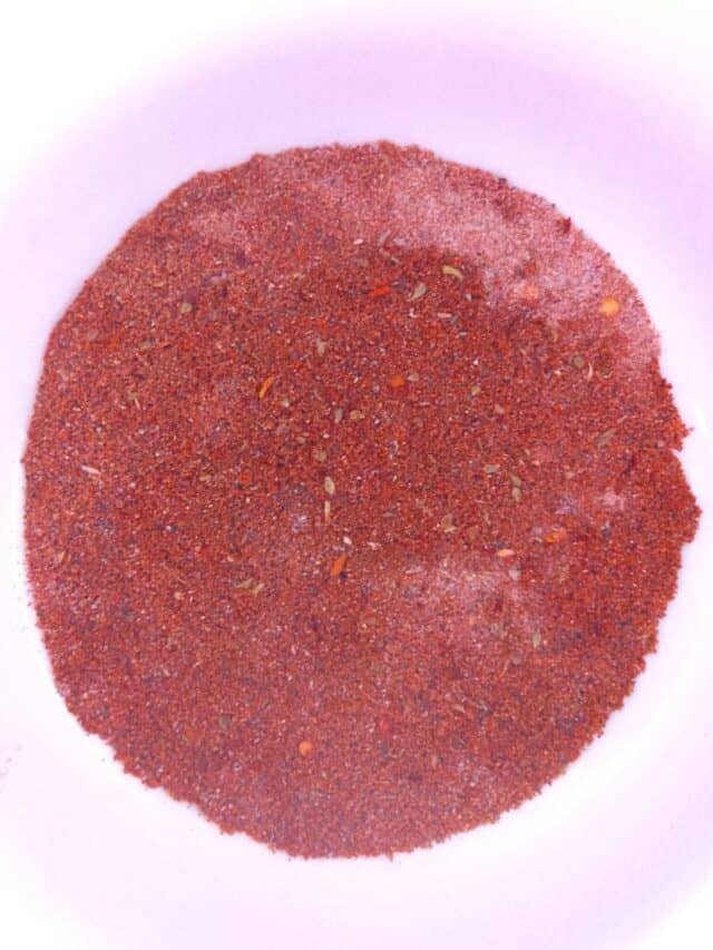 taco seasoning in a white bowl