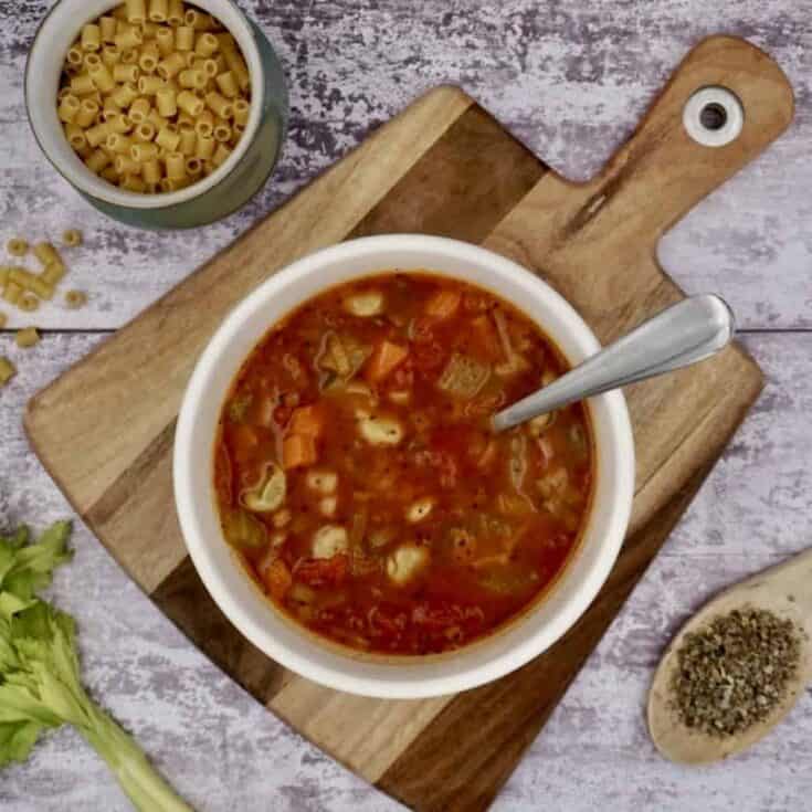 Image for Vegetarian minestrone soup