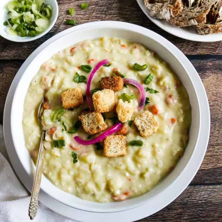 Image for Creamy Vegetarian Potato Soup (dairy-free)