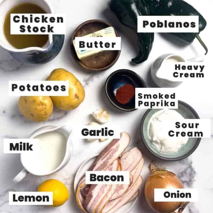 Image for The Best Loaded Poblano and Potato Soup - The Virtual Caterer