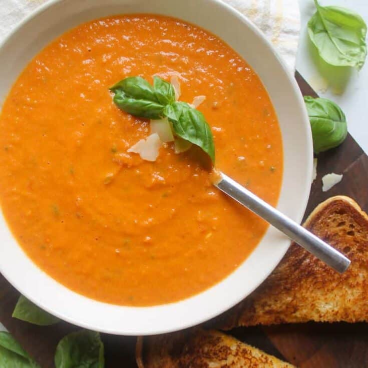 Image for Roasted Tomato Basil Soup from Garden Fresh Tomatoes