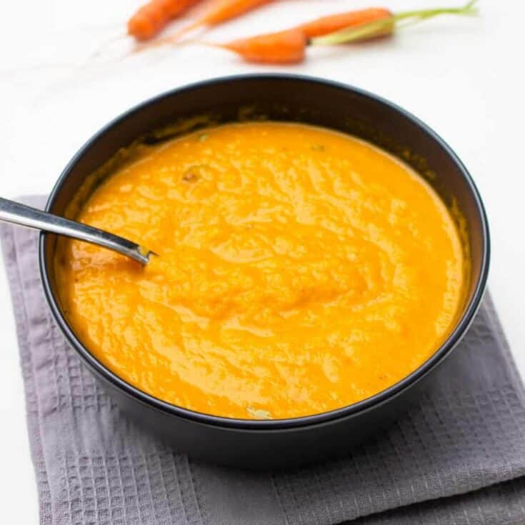 Image for Spiced Carrot Ginger Soup Recipe [+VIDEO]