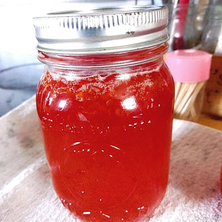jar of red pepper jelly