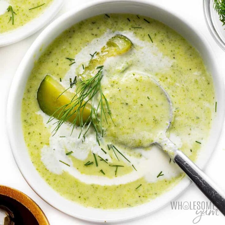 Image for Zucchini Soup | Wholesome Yum | Easy healthy recipes. 10 ingredients or less.