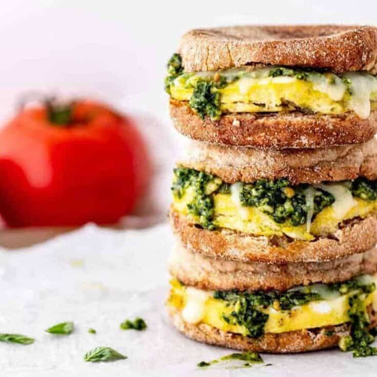 Image for Healthy Pesto Egg Breakfast Sandwich